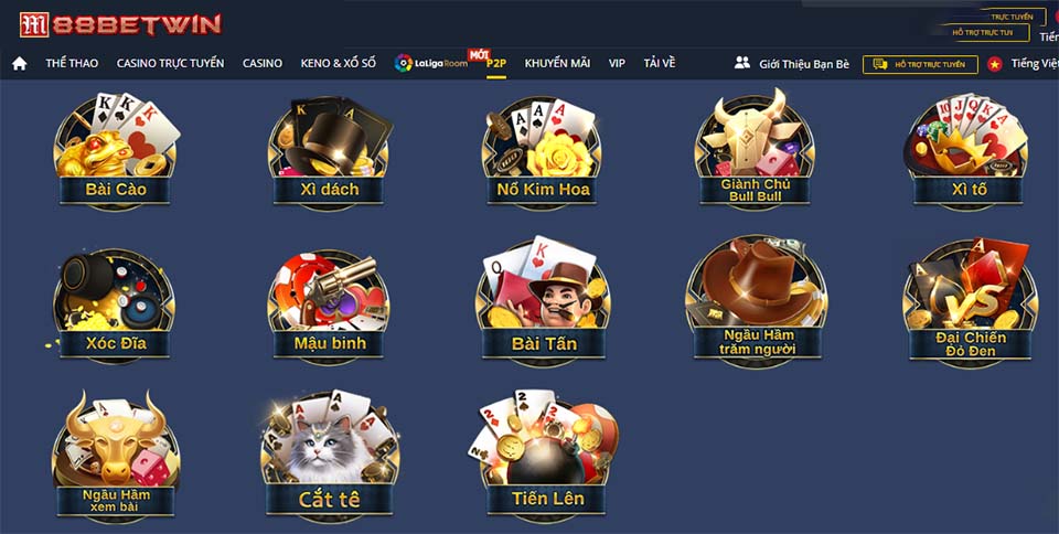 Game Bài P2P M88 – Sảnh game bài hiện đại tại nhà cái hiện nay